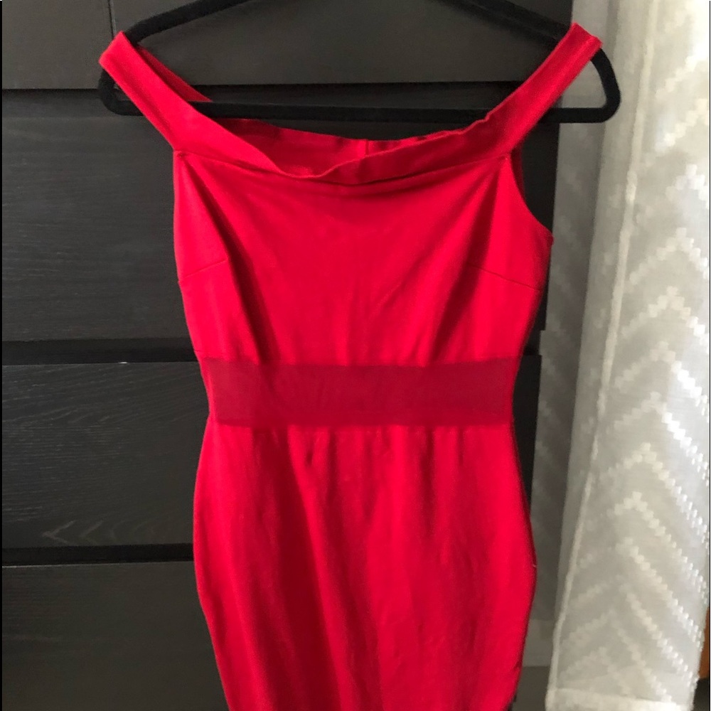 Red Off the Shoulder Dress